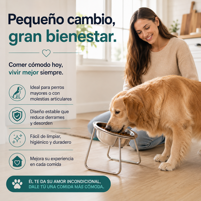 ErgoPet® El plato ergonómico con inclinación de 15°