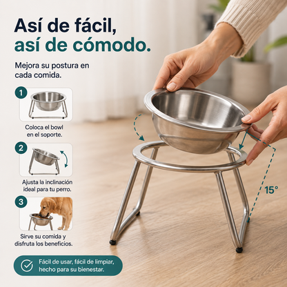 ErgoPet® El plato ergonómico con inclinación de 15°